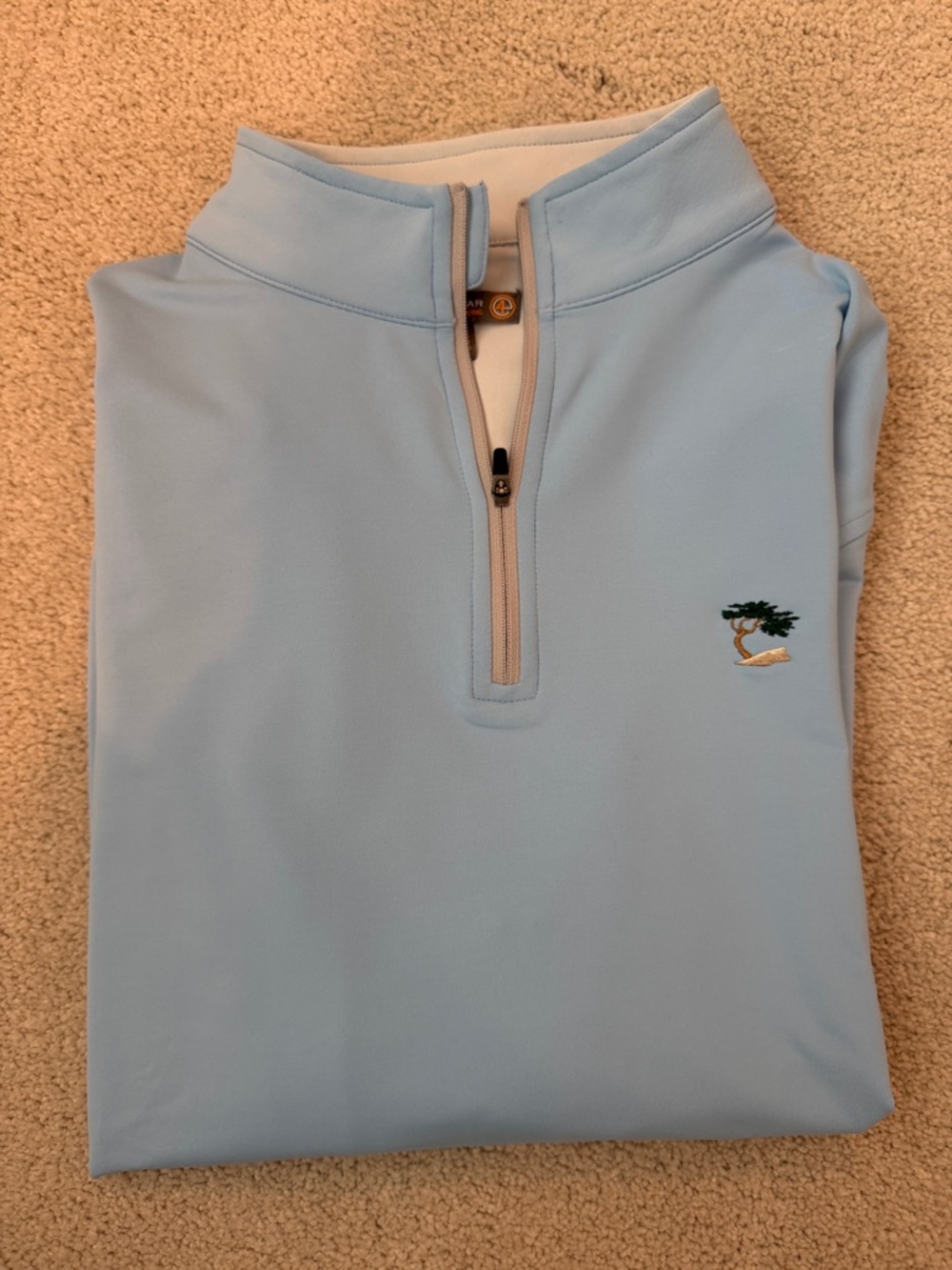 Peter Millar Light Blue Performance 1/4 zip